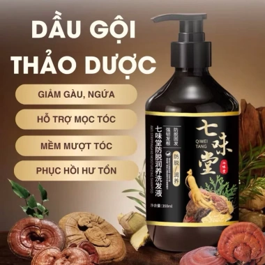 Com bo 2 chai Dầu gội chống rụng tóc QIWEITANG Nhân sâm 350ml Giá 49.000₫