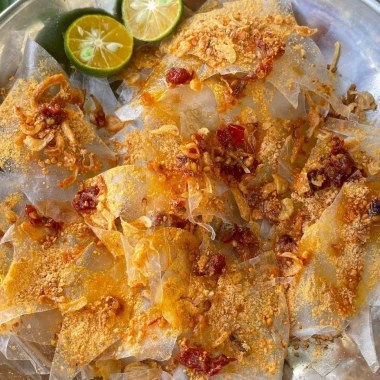 Combo 1KG Bánh Tráng Muối Sặc Trộn Hành Phi: Bánh Tráng Rìa, Hành Phi, Sa Tế, Muối Nhuyễn | COMBO 01