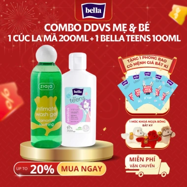 Combo 2 chai dung dịch vệ sinh Ziaja cho Mẹ và Bella Teens cho Bé từ 3 tuổi – An toàn, lành tính, giảm giá 159.000₫ 10