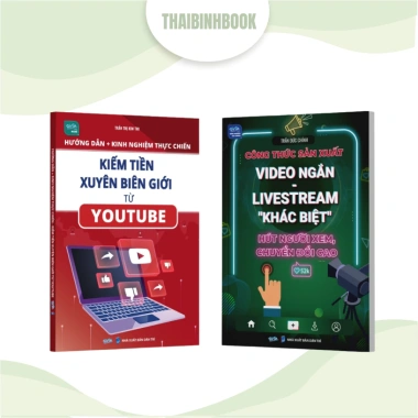 Combo 3 sách nghề: Kiếm tiền xuyên biên giới từ Youtube, Video ngắn livestream "khác biệt", 100 Bài mẫu content 2