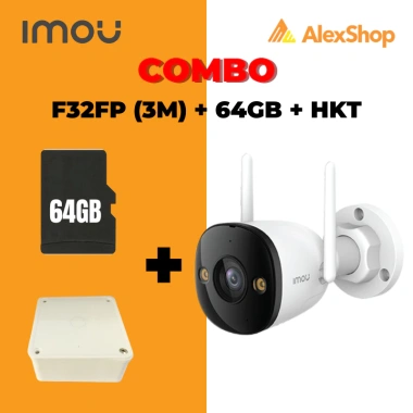 Combo 3M Camera Imou F32FP Ngoại Trời + Thẻ nhớ 64G - Giá chỉ 1.007.000đ