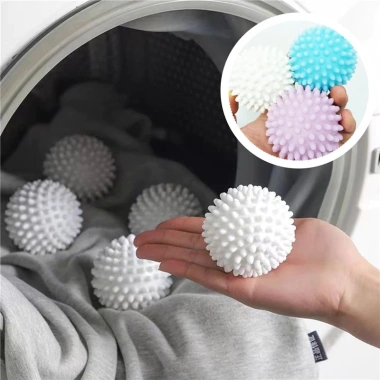 Combo 5 Bóng giặt silicone trắng có gai - Giặt sạch, chống nhăn hiệu quả - AMI giảm giá 23.000 VND 5