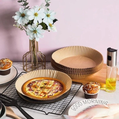 Combo 50 miếng giấy lót nồi chiên hình khuôn bánh nến thấm dầu mỡ không dính 19.000₫