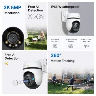 Combo 5M Camera Tapo C530WS 360 Ngoại trời Thẻ nhớ 64GB Hộp kỹ thuật - Giá ưu đãi 3 Combo 5M Camera Tapo C530WS 360 Ngoại trời Thẻ nhớ 64GB Hộp kỹ thuật - Giá ưu đãi 3