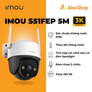 Combo Camera Imou Ngoại Trời S51FEP 5M + Thẻ Nhớ 64GB - Hộp Kỹ Thuật - Giá 1.277.000 2