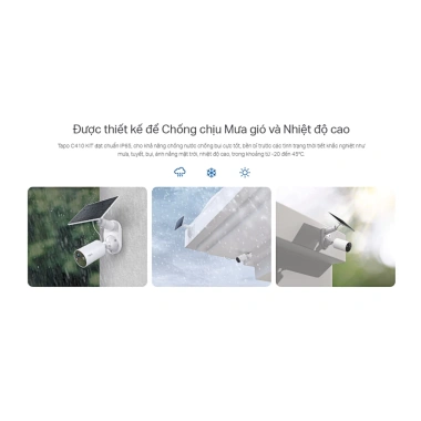 Combo Camera TP-Link Tapo C410 2K không dây, 6.400mAh năng lượng mặt trời, 128GB Thẻ nhớ - Chính hãng 8