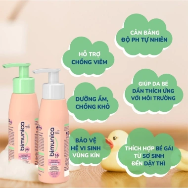 Combo Dung Dịch Vệ Sinh Mẹ & Bé Gái BIMUNICA 0+ - Tăng Miễn Dịch, Cân Bằng pH, Giá 439k 6