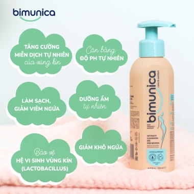 Combo Dung Dịch Vệ Sinh Mẹ & Bé Gái BIMUNICA 0+ - Tăng Miễn Dịch, Cân Bằng pH, Giá 439k 7
