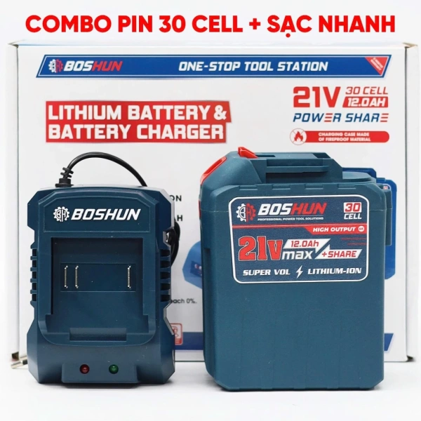 So sánh Pin Sạc BOSHUN BS-CB30 30 Cell 21V 12Ah với các mẫu pin công trình khác: Đánh giá dung lượng và độ bền