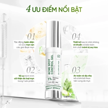 Combo Sữa Rửa Mặt DAILY EFFECT + Gel Chấm Mụn - Làm sạch sâu, trị mụn, giá 384k