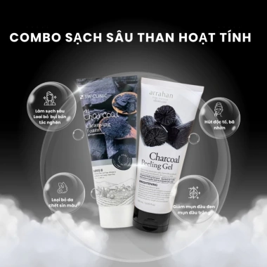 Combo sữa rửa mặt và tẩy da chết sạch sâu, da trắng sáng, loại bỏ mụn ẩn và đầu đen, giá chỉ 112.000 VND 2