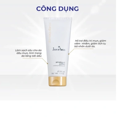 [cty] Gel rửa mặt cho da dầu mụn Jean d'Arcel Purifying Cleansing Gel 100ml JDA 2