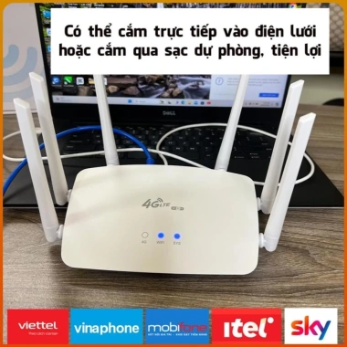 Cục phát wifi Sim 4G R102-PLUS 6 ăng ten siêu khỏe, chạy bền bì 24/24 giá 619.000đ