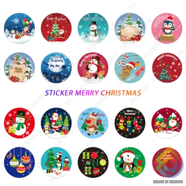 Cuộn 500 Sticker MERRY CHRISTMAS - Nhãn Dán Hoạt Hình Anime, NOEL STICKER chỉ 9.600₫ giảm từ 12.192₫ 3