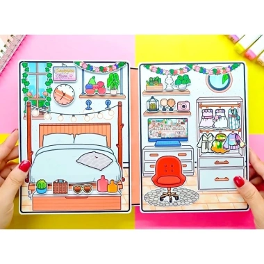 Cuốn Sách Toca Boca squishy giấy tự làm búp bê giấy blackpink búp bê giấy ngôi nhà búp bê ngôi nhà búp bê giấy ngôi