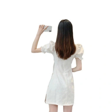 Đầm sườn xám ánh sáng, thiết kế mỏng hẹp, phong cách trưởng thành Tây, giao nhanh, giá 460k 5