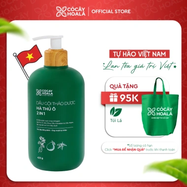Dầu Gội Thảo Dược 2in1 Hà Thủ Ô Giảm Rụng Tóc, Tóc Dày & Mượt 420g Giá Tốt