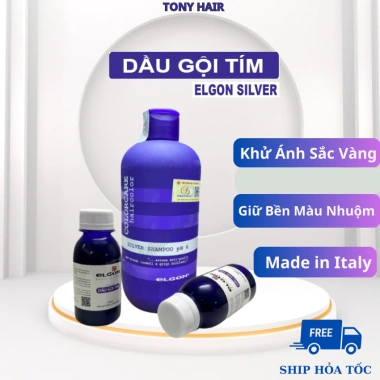 Dầu gội Tím Khử Vàng ELGON - Khử vàng, giữ màu tóc tẩy nhuộm, giảm 22% còn 118.000đ