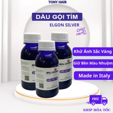 Dầu gội Tím Khử Vàng ELGON - Khử vàng, giữ màu tóc tẩy nhuộm, giảm 22% còn 118.000đ