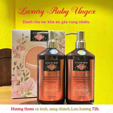 Dầu gội xả biotin collagen VÀNG, Đỏ Luxury Ungex 1.000 hương nước hoa thơm lâu Danawa