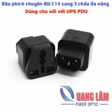 Đầu Phích Chuyển C13 IEC320 Sang Ổ Điện 2/3 Chấu 10A - Bộ Chuyển Đầu Cắm UPS PDU Giá Tốt Đầu Phích Chuyển C13 IEC320 Sang Ổ Điện 2/3 Chấu 10A - Bộ Chuyển Đầu Cắm UPS PDU Giá Tốt