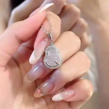 Dây chuyền bạc S925 Hồ lô lá trúc - Tài lộc, may mắn cho nữ sang trọng