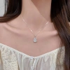 Dây chuyền bạc S925 Hồ lô lá trúc - Tài lộc, may mắn cho nữ sang trọng 6