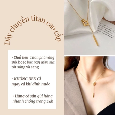 Dây chuyền titan nữ không gỉ - Vòng cổ dài thanh lịch CT46 giá 65.000₫ 2