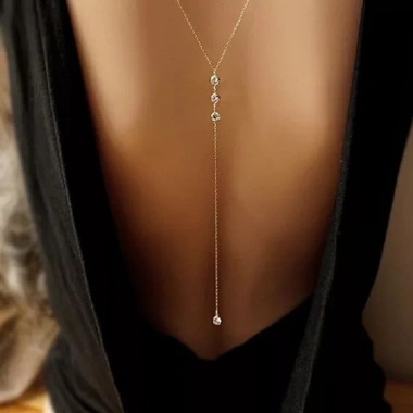 Dây Chuyền Vòng Cổ Đeo Lưng Sang Chảnh Nữ Đi Tiệc Dạ Hội Biển Giá Rẻ 33.000đ