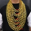 Dây chuyền xích lớn màu vàng nam nữ hiphop quà tặng tiệc cưới 9