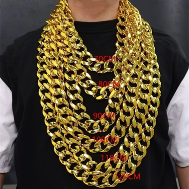 Dây chuyền xích lớn màu vàng nam nữ hiphop quà tặng tiệc cưới