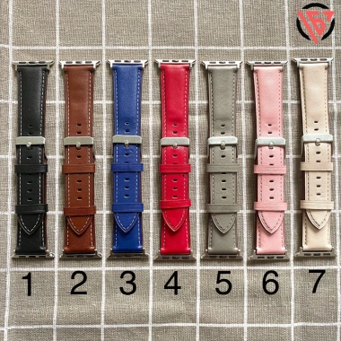 Dây da cho đồng hồ thông minh A.W và T800, T2.000 pro max, Ultra, logo táo, mini... Fullsize 38/40/41/42/44/45/46/49mm 2