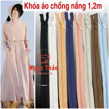 Dây kéo khóa áo chống nắng 1.2m HKK - Mua 2 chỉ 29k giảm từ 35.9k