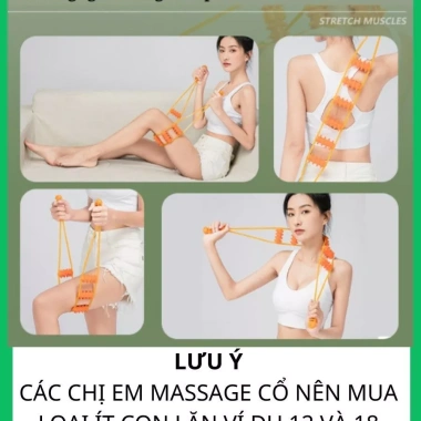 Dây Lăn Massage Toàn Thân - Cổ Vai Gáy, Lưng, Bụng, Chân, Đùi Cầm Tay Giá Cực Sốc 35.750đ