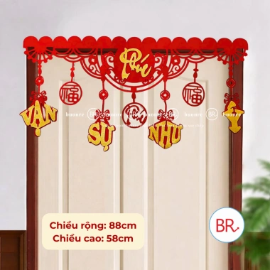Dây Liễn Rèm Nhung Đỏ Trang Trí Tết 2.026 - Decor Nhà Đón Tài Lộc, Giá Chỉ 79.000đ