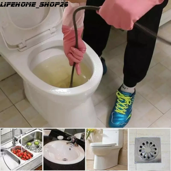 Hình ảnh sản phẩm Dây Lò Xo Thông Tắc Cống Dài 3m–20m Kèm Đầu Nối Máy Khoan, Dùng Thông Bồn Cầu, Đường Ống, Phù Hợp Nhiều Loại Máy Khoan