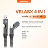 Dây sạc nhanh VelasBoost 4 trong 1 VelasX - Truyền dữ liệu, sạc đa năng, chính hãng 139k 2