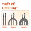 Dây sạc nhanh VelasBoost 4 trong 1 VelasX - Truyền dữ liệu, sạc đa năng, chính hãng 139k 4