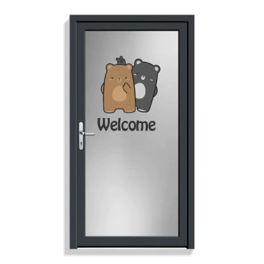 Decal dán cửa chữ WELCOME đẹp - Trang trí cửa kính, tường chỉ 21.000 đồng