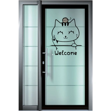 Decal dán cửa chữ WELCOME đẹp - Trang trí cửa kính, tường chỉ 21.000 đồng