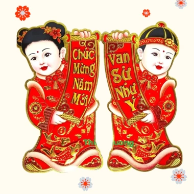 Decal dán Tết Cô Cậu May mắn đầu năm – Phong thuỷ, chỉ 40k 3 Decal dán Tết Cô Cậu May mắn đầu năm – Phong thuỷ, chỉ 40k 3