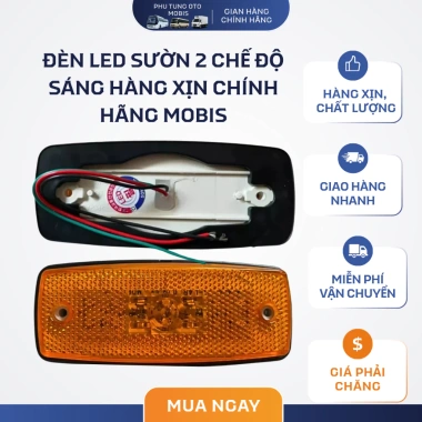 Đèn LED sườn lắp hông xe ô tô và tải, 2 chế độ sáng, hãng Mobis, giá rẻ 290k