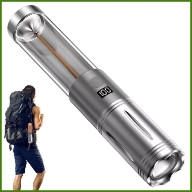 Đèn pin đa năng 3 chế độ, 2.500mAh sạc lại, màn hình hiển thị - gia đình và cắm trại 6