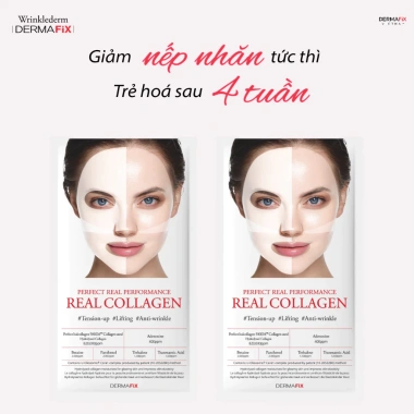 DermaFix Mặt Nạ Real Collagen - Nâng Cơ, Tăng Độ Đàn Hồi Da, 8 Miếng 23g DermaFix Mặt Nạ Real Collagen - Nâng Cơ, Tăng Độ Đàn Hồi Da, 8 Miếng 23g
