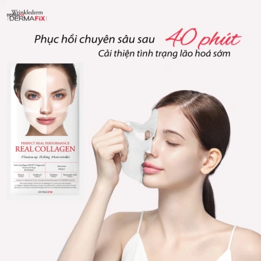 DermaFix Mặt Nạ Real Collagen - Nâng Cơ, Tăng Độ Đàn Hồi Da, 8 Miếng 23g 4 DermaFix Mặt Nạ Real Collagen - Nâng Cơ, Tăng Độ Đàn Hồi Da, 8 Miếng 23g 4