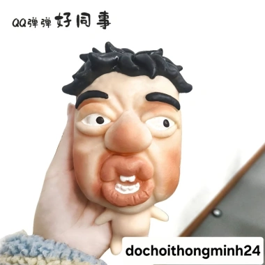 Đồ chơi giảm stress văn phòng búp bê đồng nghiệp nặn mụn, tặng bơm và màu - chỉ 125k