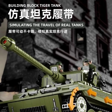 Đồ chơi lắp ráp xe tăng WWII - Mô hình quân sự hình khối, giáo dục bé trai 211k
