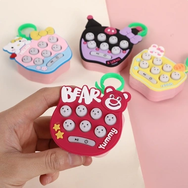 Đồ chơi móc khóa máy chơi game cầm tay mini Whack-A-Mole Pop It Bubble Fidget