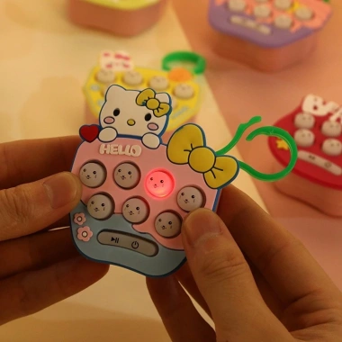 Đồ chơi móc khóa máy chơi game cầm tay mini Whack-A-Mole Pop It Bubble Fidget