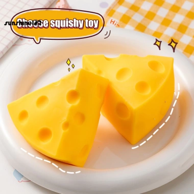 Đồ chơi phô mai Squishy Fidget tam giác - Giảm căng thẳng, mềm mại cho trẻ & người lớn